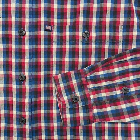 Vintage Polo Jeans Co Ralph Lauren Shirt Mens Size Medium Flannel Plaid USA - Picture 5 of 10